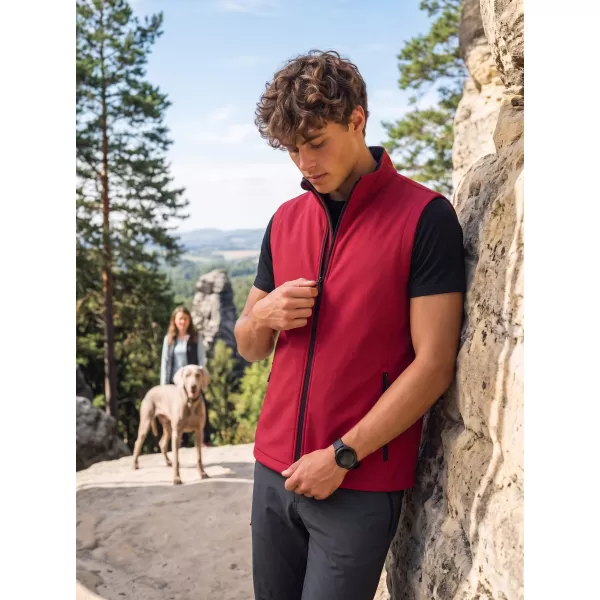  Pánska softshellová vesta ALTISPORT NoPrint NP/ALM8211NJ RED/BLACK 