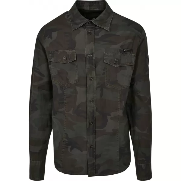  Pánska košeľa Brandit Slim Worker BD4005 Olive Camo 