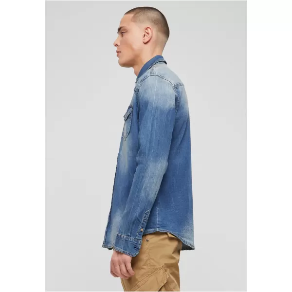  Pánska košeľa BRANDIT RILEY DENIM BD4020 BLUE WASHED 