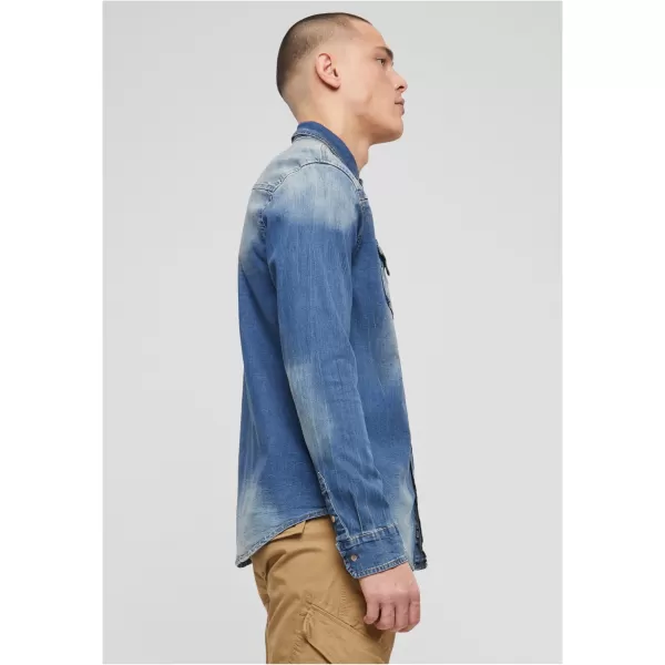  Pánska košeľa BRANDIT RILEY DENIM BD4020 BLUE WASHED 