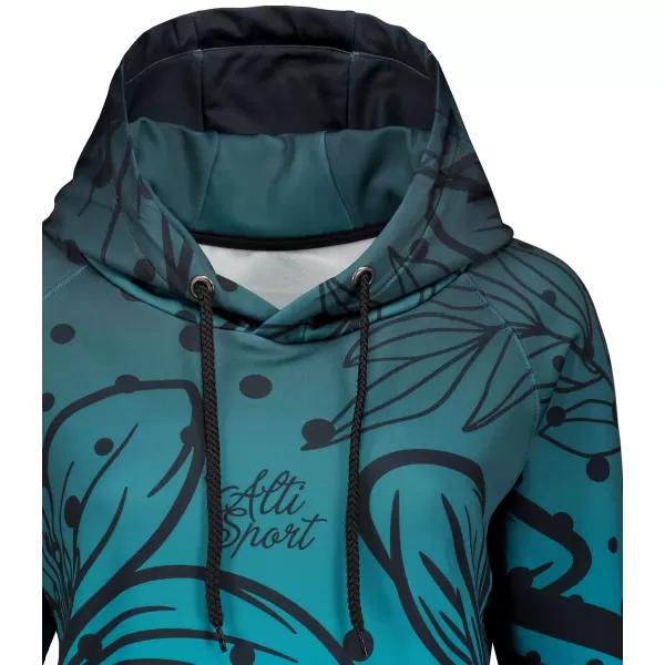  Dámska funkčná mikina premium ALTISPORT VOJ/ALW045MI03 EMERALD/ČIERNA 