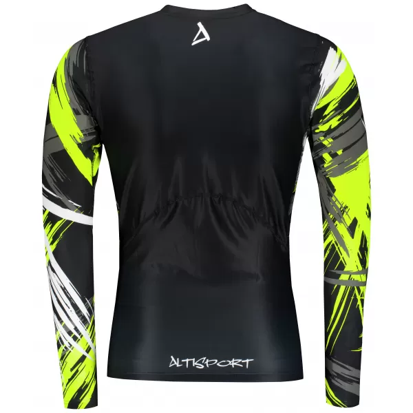  Pánské funkční kompresní tričko premium ALTISPORT VOJ/ALM039TR03 ČERNOŽLUTÁ 