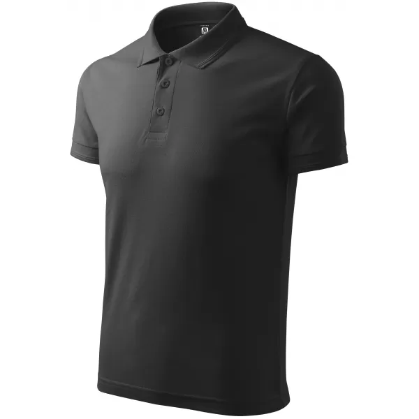  Pánske tričko s golierom ALTISPORT NoPrint NP/ALM302 ANTRACITOVÝ MELIER 
