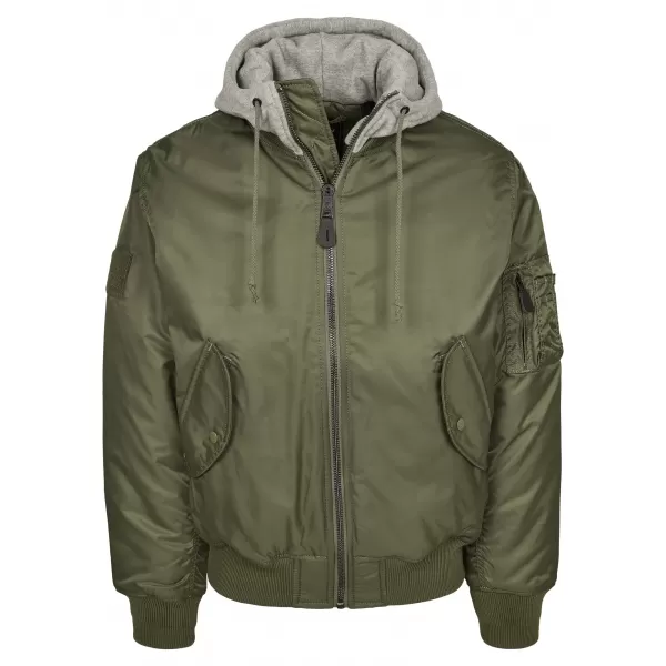  Pánska bunda brandinit s kapucňou MA BD3150 Olive/Grey 