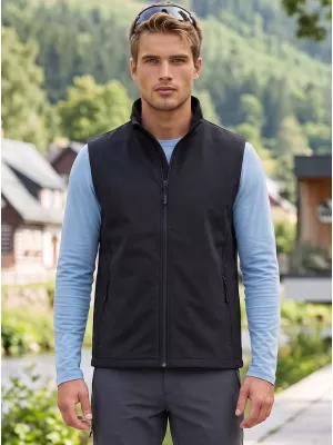 Pánska softshellová vesta ALTISPORT NoPrint NP/ALM8211NJ BLACK/BLACK
