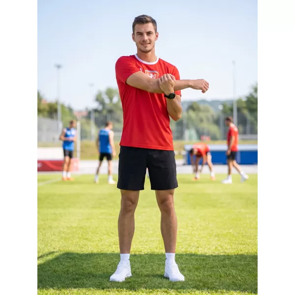  Pánske funkčné prémiové tričko ALTISPORT VOJ/ALM040TR01 ČERVENÁ 