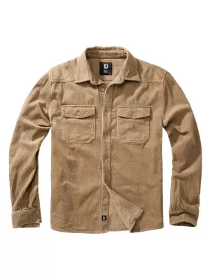 Pánska košeľa Brandit Corduroy Classic BD4035 Camel