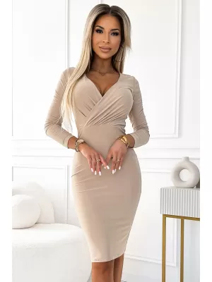 Dámske šaty Numoco 387-6 béžová
