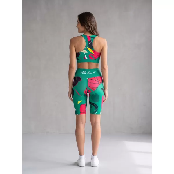  Dámske funkčné legíny nad kolená premium ALTISPORT VOJ/ALW042LEG02 zelená 