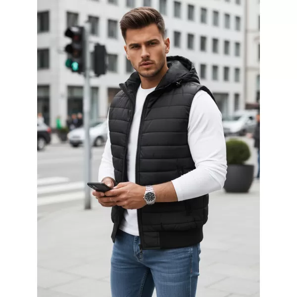  Pánska vesta DSTREET TX4235 ČIERNA 