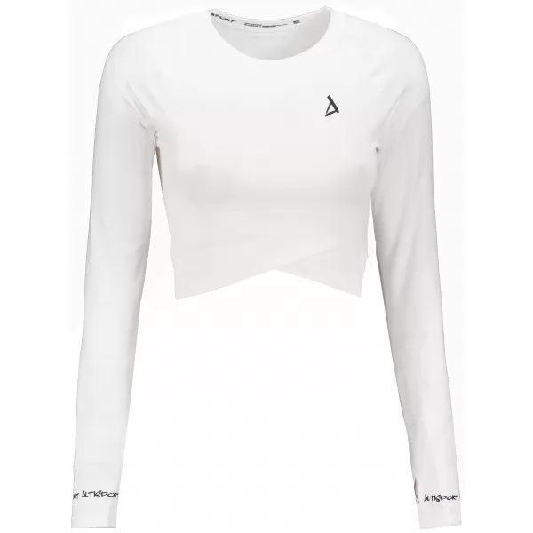  Dámsky prémiový funkčný crop top s dlhým rukávom ALTISPORT VOJ/ALW000TR04 BIELA 