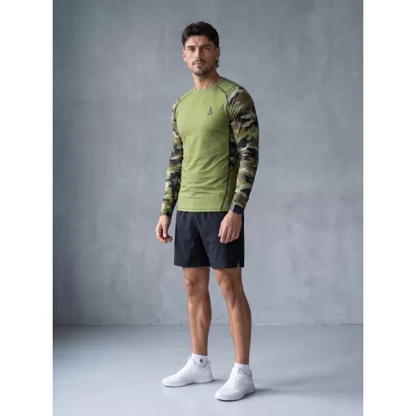  Prémiové pánske funkčné kompresné tričko ALTISPORT VOJ/ALM038TR03 ZELENÁ/KHAKI 