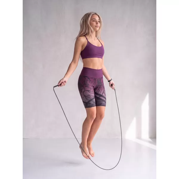  Dámske funkčné legíny nad kolená premium ALTISPORT VOJ/ALW045LEG02 FIALOVÁ/ČIERNA 