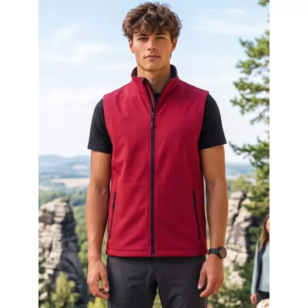 Pánska softshellová vesta ALTISPORT NoPrint NP/ALM8211NJ RED/BLACK 