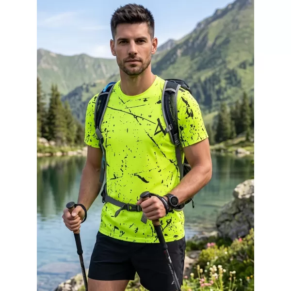  Pánske funkčné tričko premium ALTISPORT VOJ/ALM034TR01 NEON-ŽLTÁ 