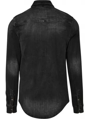Pánska košeľa BRANDIT RILEY DENIM BD4020 BLACK
