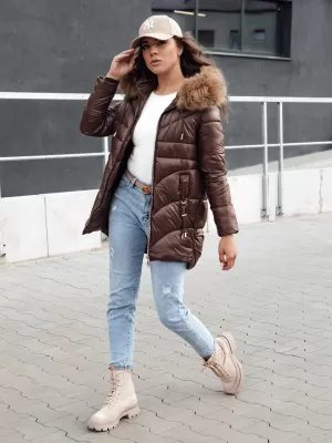 Dámska bunda DSTREET WINTERCHIC ty4458 KARAMEL