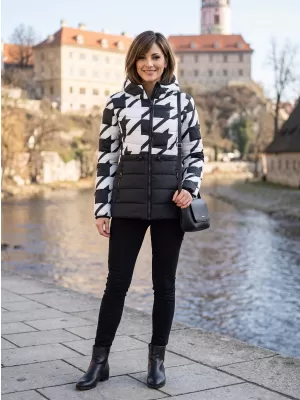 Dámska bunda ALTISPORT DARCIA ČIERNA/BIELA
