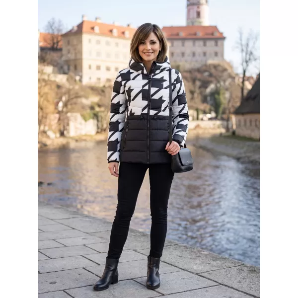  Dámska bunda ALTISPORT DARCIA ČIERNA/BIELA 