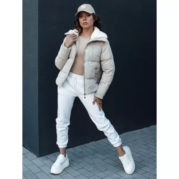  Dámska zimná bunda DSTREET TRENDYGLAM TY4358 BÉŽOVÁ 