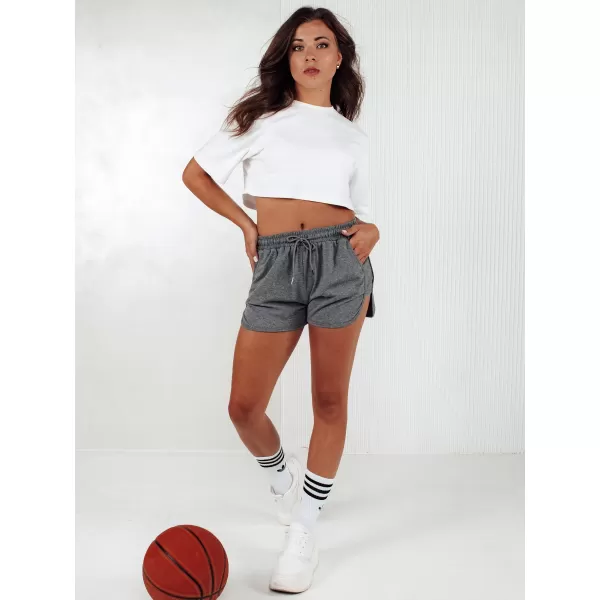  Dámske šortky DSTREET GO SPORT TMAVO ŠEDÁ 