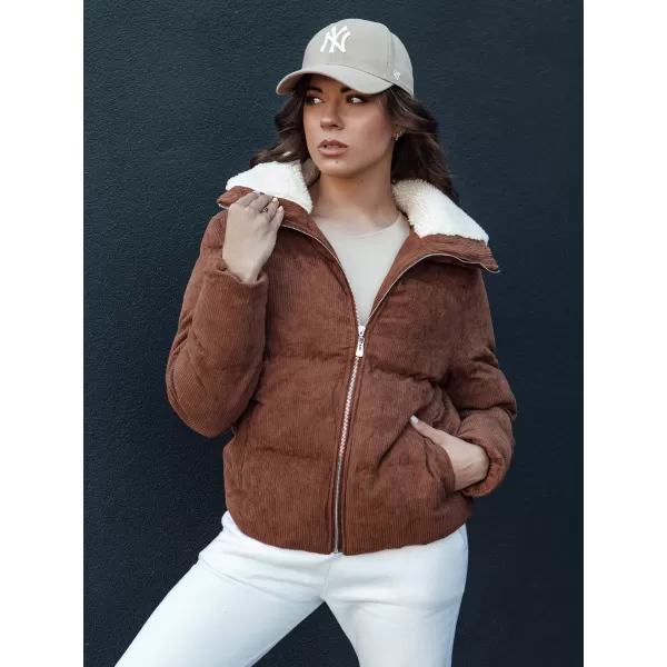  Dámska zimná bunda DSTREET TRENDYGLAM TY4360 KARAMEL 