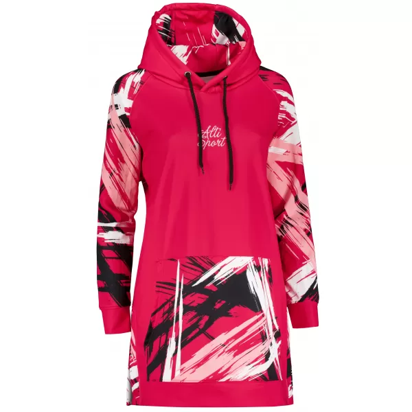  Dámska funkčná predĺžená mikina premium ALTISPORT VOJ/ALW039MI03 VIVA MAGENTA 