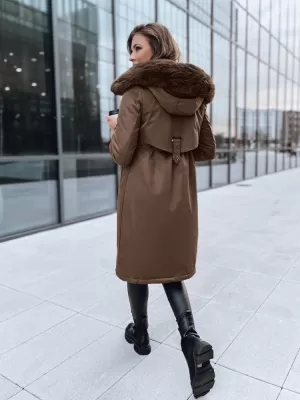 Dámsky kabát DSTREET LUSTER TY3956 KARAMEL