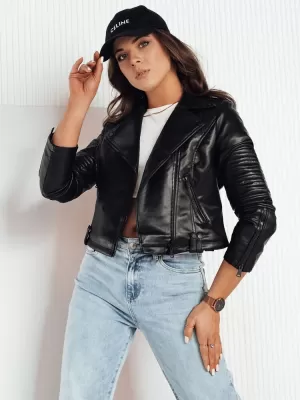 Dámska kožená bunda DSTREET NEGRA ty4163 ČIERNA
