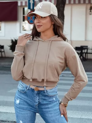 Dámska mikina DSTREET TRENDHOOD BY1311 KARAMEL