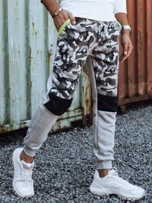Pánske tepláky DSTREET SVETLO ŠEDÁ CAMO