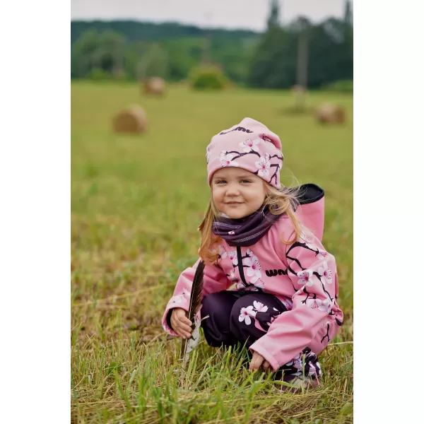  Detská fleecová čiapka WAMU SAKURY ružová 