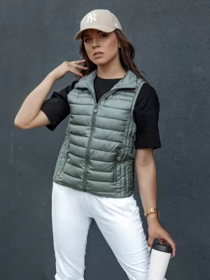 Dámska vesta DSTREET STYLISHZ TY4448 ZELENÁ