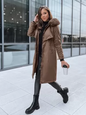 Dámsky kabát DSTREET LUSTER TY3956 KARAMEL