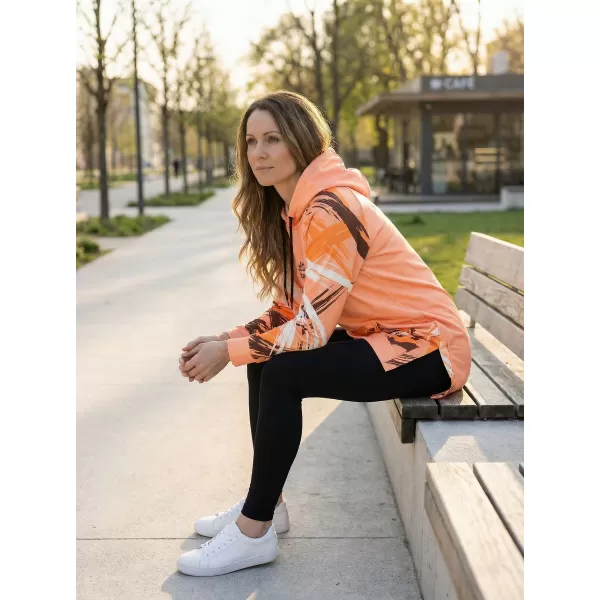  Dámska funkčná predĺžená mikina premium ALTISPORT VOJ/ALW039MI03 oranžová 