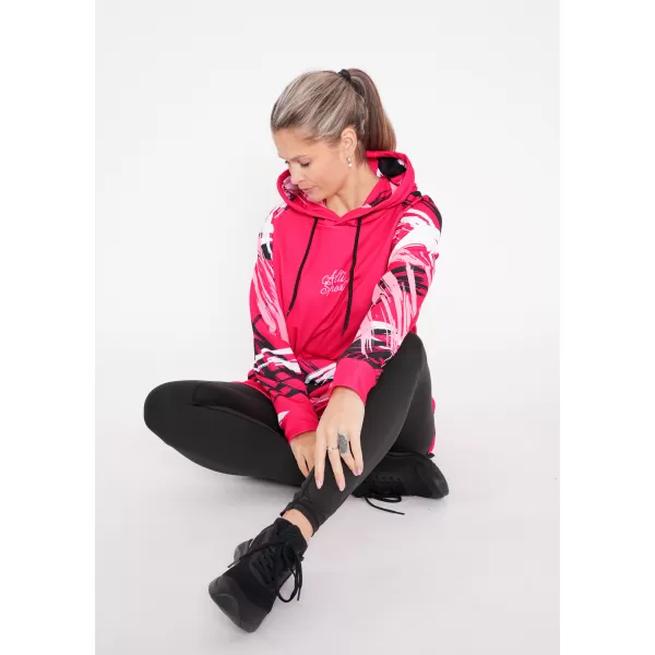  Dámska funkčná predĺžená mikina premium ALTISPORT VOJ/ALW039MI03 VIVA MAGENTA 