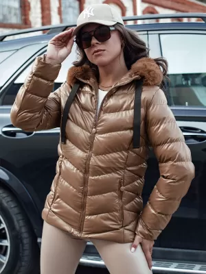 Dámska bunda dstreet mirial ty4573 karamel