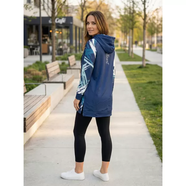  Dámska funkčná predĺžená mikina premium ALTISPORT VOJ/ALW039MI03 navy 
