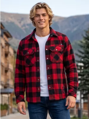 Pánska košeľa Brandit BD9720 Red/Black