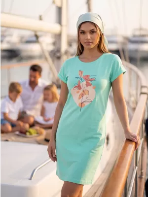 Dámske rozšírené T -shirt/šaty ALTISPORT alw187178 Mint