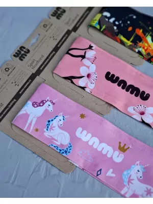 Detská športová čelenka WAMU SAKURY ružová