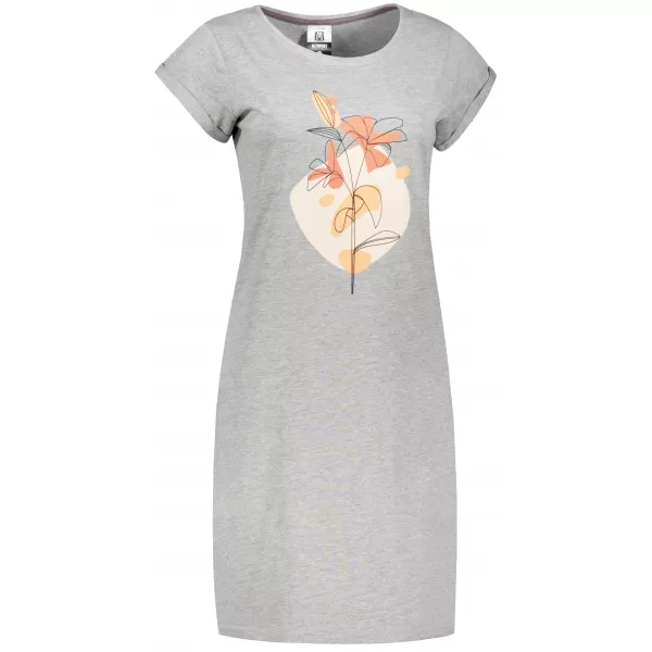  Dámske rozšírené T -shirt/Dress ALTISPORT Alw187178 Tmavo šedé vrcholy 
