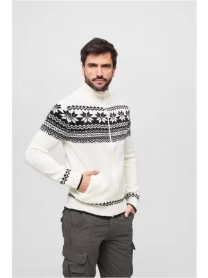 Pánska mikina BRANDIT CARDIGAN NORWEGER BD5030 WHITE