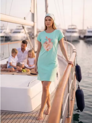 Dámske rozšírené T -shirt/šaty ALTISPORT alw187178 Mint