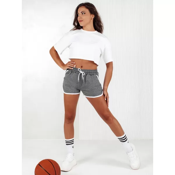  Dámske šortky DSTREET TOP SPORT TMAVO ŠEDÁ 