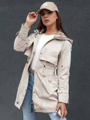 Dámska bunda DSTREET FASHLOVE TY4393 SVETLO ŠEDÁ