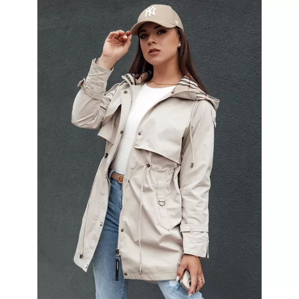  Dámska bunda DSTREET FASHLOVE TY4393 SVETLO ŠEDÁ 