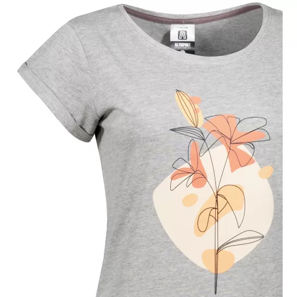  Dámske rozšírené T -shirt/Dress ALTISPORT Alw187178 Tmavo šedé vrcholy 