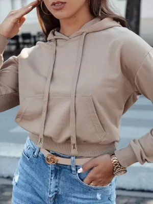 Dámska mikina DSTREET TRENDHOOD BY1311 KARAMEL