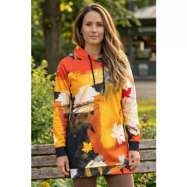  Dámska funkčná predĺžená mikina premium ALTISPORT VOJ/ALW019MI03 oranžová 